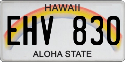 HI license plate EHV830