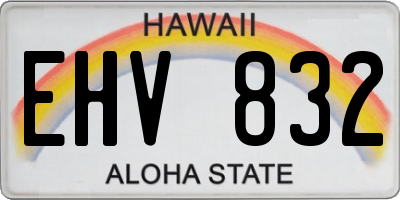 HI license plate EHV832