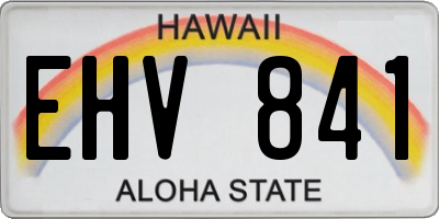 HI license plate EHV841