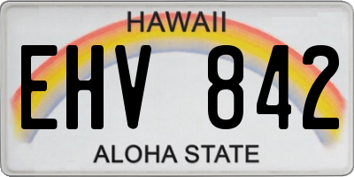 HI license plate EHV842