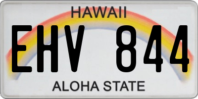 HI license plate EHV844