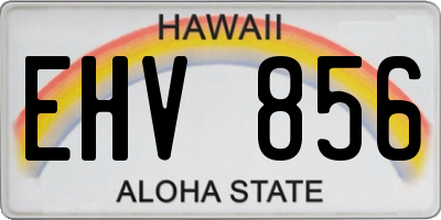 HI license plate EHV856