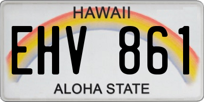 HI license plate EHV861