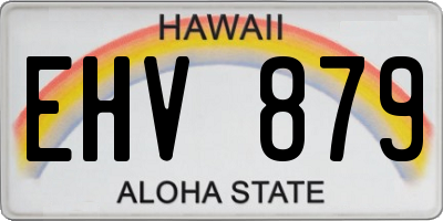 HI license plate EHV879