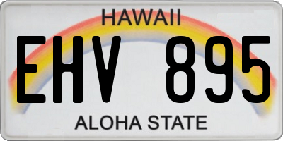 HI license plate EHV895