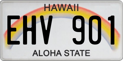 HI license plate EHV901