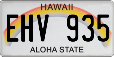 HI license plate EHV935