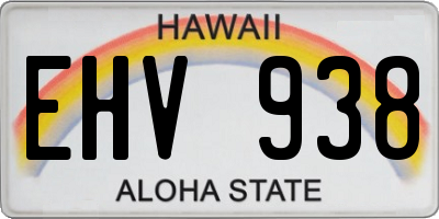 HI license plate EHV938