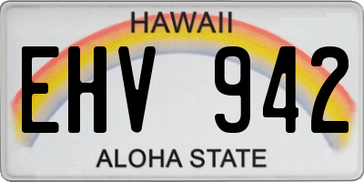 HI license plate EHV942
