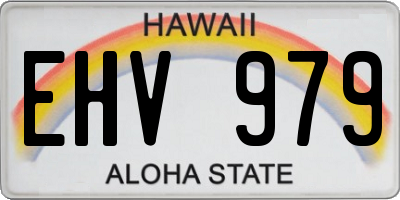 HI license plate EHV979