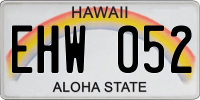 HI license plate EHW052