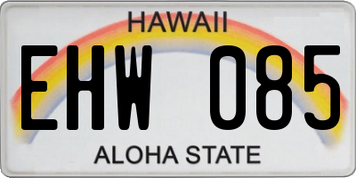 HI license plate EHW085