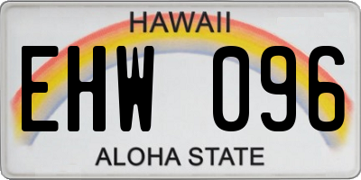 HI license plate EHW096