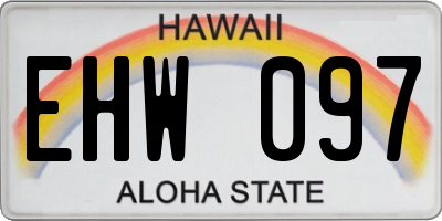 HI license plate EHW097