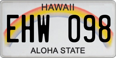 HI license plate EHW098