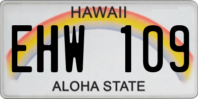 HI license plate EHW109