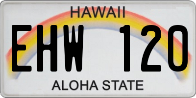 HI license plate EHW120