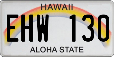 HI license plate EHW130