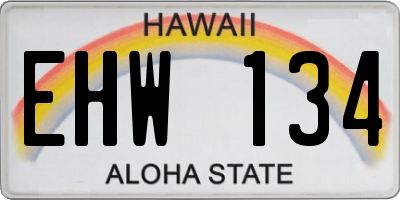 HI license plate EHW134