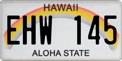 HI license plate EHW145