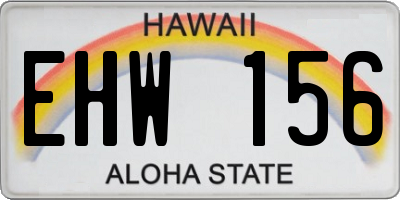 HI license plate EHW156