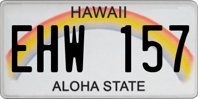 HI license plate EHW157