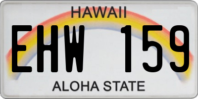 HI license plate EHW159