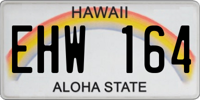 HI license plate EHW164