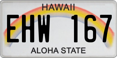 HI license plate EHW167