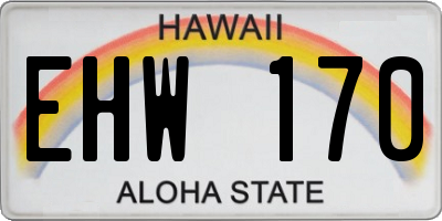 HI license plate EHW170