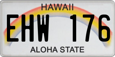 HI license plate EHW176