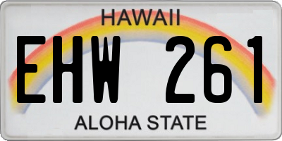 HI license plate EHW261
