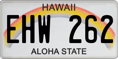 HI license plate EHW262