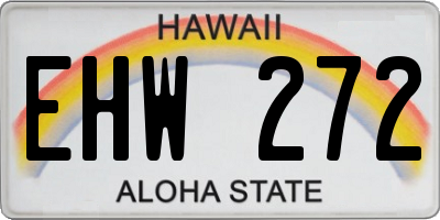HI license plate EHW272