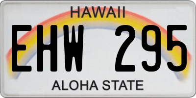 HI license plate EHW295