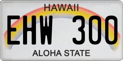 HI license plate EHW300