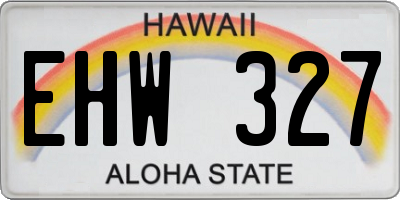 HI license plate EHW327