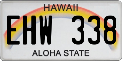 HI license plate EHW338