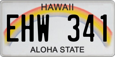 HI license plate EHW341
