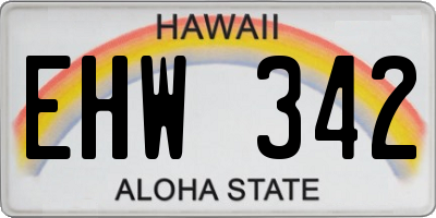HI license plate EHW342