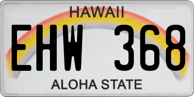 HI license plate EHW368