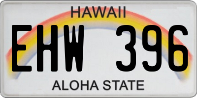 HI license plate EHW396