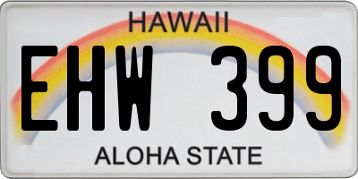 HI license plate EHW399
