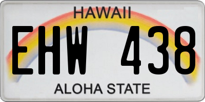 HI license plate EHW438