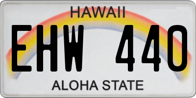 HI license plate EHW440