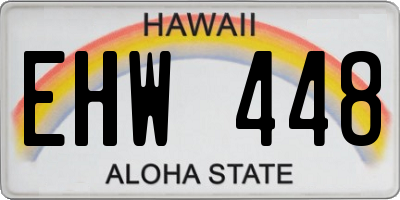 HI license plate EHW448