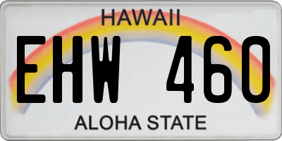 HI license plate EHW460