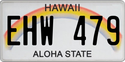 HI license plate EHW479