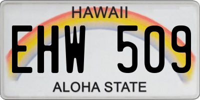 HI license plate EHW509