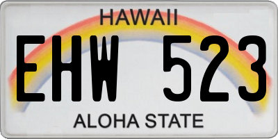 HI license plate EHW523